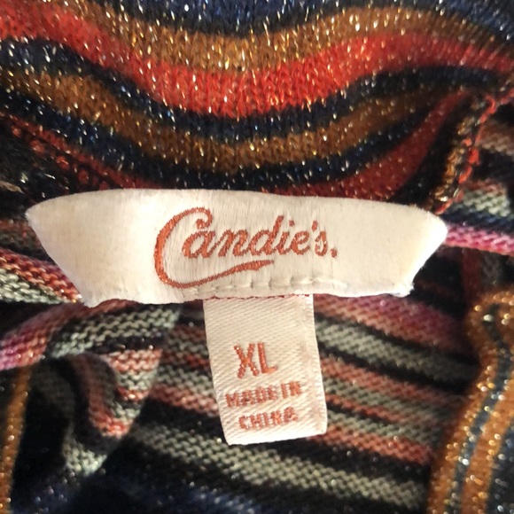 Pretty Hippie-Like Glittery Blouse by Candie’s Size XL - Picture 7 of 9